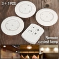 thumbnail image 3 of Vensio -Wireless LED Puck Lights with Remote Control 3-Pack, Battery Operated Stick On Closet Lights with Dimmable Brightness, Under Cabinet Kitchen Counter Lighting White, 3 of 11