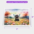 thumbnail image 5 of Welcome Spring Fairy Portuguese Water Dog in Flower Meadow 7x5in Folded Greeting Card PWD Portie Fishing Dog Lover Single Note Card with Envelope - 13002, 5 of 5