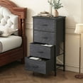 thumbnail image 5 of CONCETTA 4-Drawer Fabric Dresser Storage Chest for Bedroom, Closet, Storage Furniture for Adults, Wooden Black, 5 of 8