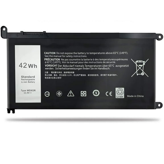 WDX0R Laptop Battery for Dell Inspiron 13 15 5000 7000 Series 5570 7579 7378 5567 7573 5565 5379 5378 Latitude 3490 3590 3340 3400 3390 3500 3190 Vostro 5468 5568 5581 5741 P69G 3CRH3 11.4V 42Wh