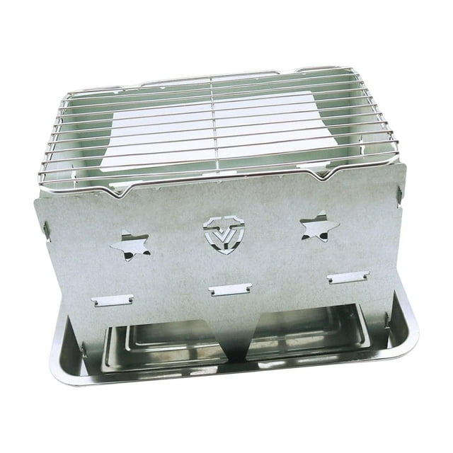 DOLITY Réchaud de Camping Portable Four Brûleur à Alcool Détachable Résistant au Vent Acier Inoxydable Grand avec Plateau