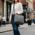 thumbnail image 5 of Tote Diaper Bag for Mom - 0.9lb Lightweight Large Capacity Thermal Baby Bag, 2 Thermal Pockets + Side Holders, Simple Open Design(Gray), 5 of 5