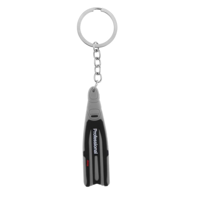 Novelty Mini Diving   Key Chain Holder Dive Flipper Keyring Bag Tag Black 