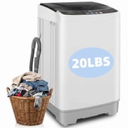 Adnoom Fully Automatic Washing Machine, 20b Large Capacity Portable Washing Machine with Drain Pump, Washer and Dryer Combo with LED Display & 1 Adjustable feet