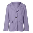 thumbnail image 6 of Sopiago Womens Casual Blazer Fashion Long Sleeve Open Front Work Office Suit Jackets for Women Purple,S, 6 of 6