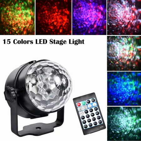 15 Colors LED Stage Light DJ Club Disco KTV Party Bar RGB Ball Laser
