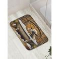 thumbnail image 3 of Ambesonne Rustic Bath Mat, Cow in Bubbly Bathtub Barn, 30.2" x 20", Caramel Yellow and Brown, 3 of 3