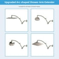 Hibbent Shower Head Extension Arm,16" Solid Brass Adjustable Extender