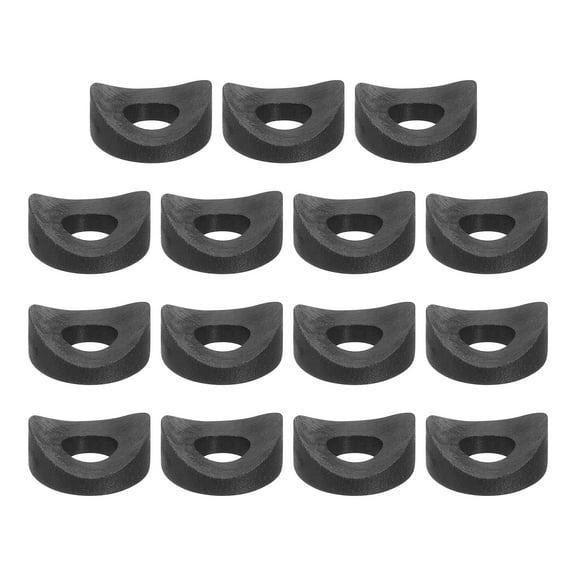 36Pcs Plastic Round Washers, 6mm x 14mm x 3mm Black PE Concave Washer Spacer Hardware Machine Fastener for Round Tube Fixing