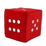 Plush Dice Toys Comfortable Stuffed Cubic Dice Toys Pillow for Home Sofa Decoration OrnamentRed