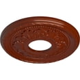 thumbnail image 3 of Ekena Millwork 12 1/8"OD x 3 1/2"ID x 1"P Palmetto Ceiling Medallion (Fits Canopies up to 4 7/8"), Hand-Painted Firebrick, 3 of 6