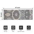 thumbnail image 5 of Gray Floral Mandala and Leaf Pattern Door Rugs,Washable Non Slip Door Mats Indoor,Decorative Door Mats,Entry Mat Indoor for Entrance,Bedroom,Kitchen,Bathroom,16"x47", 5 of 6