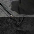 thumbnail image 2 of Vertical Sport Men's Sherpa Fleece Lined Two Tone Zip Up Hoodie Jacket (PF115 - Black Black, XL), 2 of 2