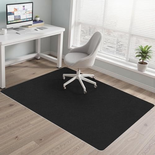 Office Chair Mat for Hardwood Floor, 36" x 48" Desk Computer Chair Mat, Under Desk Rug, Large Anti-Slip Hard Floor Protector for Office Home, Black