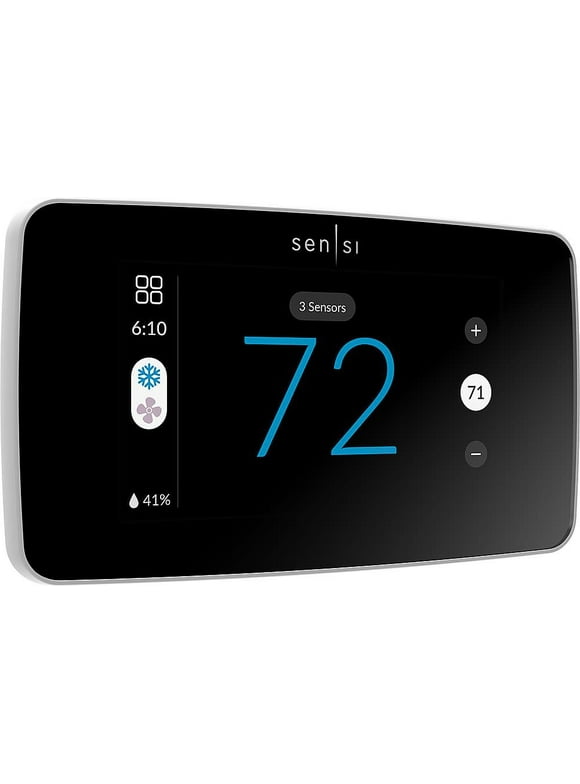 Sensi Touch 2 Smart Programmable Wi-Fi Thermostat, C Wire Required, White
