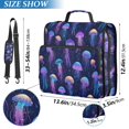 thumbnail image 2 of FORMRS Zipper Binder with Shoulder Strap 2-inch Ring 500 Sheet Capacity File Bag, Dark Blue Jellyfish Pattern, 2 of 5