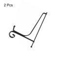 thumbnail image 3 of Uxcell 2Pack 5 Inch Plate Stands for Display Iron Folding Easel Plate Holders, Black, 3 of 5