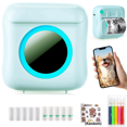 thumbnail image 2 of Mini Printer Portable for Phone, Wireless Thermal Printer Photo Printer, Inkless Pocket Printer Bluetooth Printer,Blue, 2 of 8