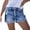 Dark Blue, variant on Fesfesfes Women Jeans Mini Pants High Waist Denim Shorts Denim Hole Beach Bottom