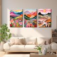 thumbnail image 4 of 3Pcs d Boho Colourful Mountain Canvas Wall Art Watercolor Cactus Wild Flower Wall Decor Abstract Nature Dopamine Poster Picture Prints Living Room Bedroom Office Ready to Hang16X24inch, 4 of 7