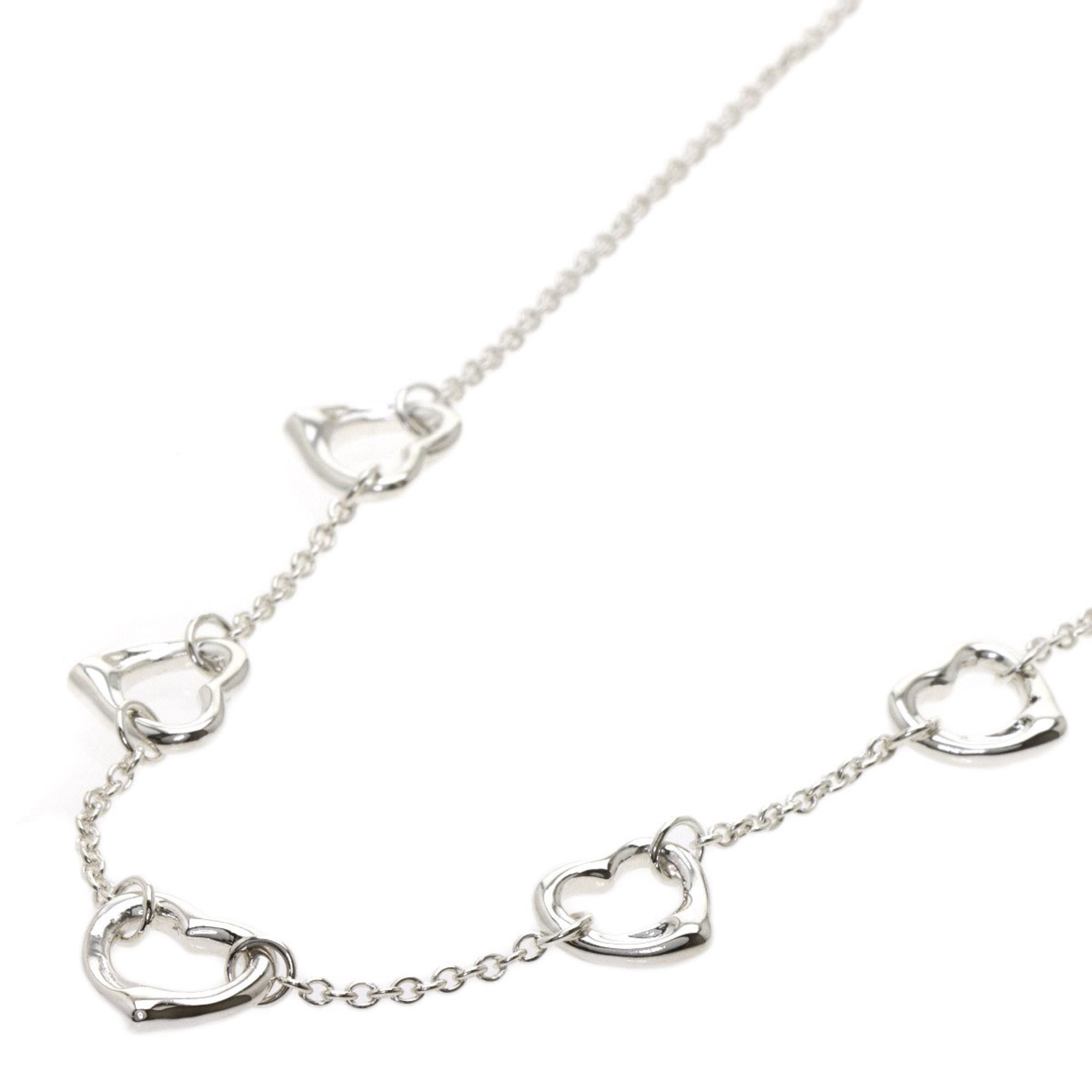Used Tiffany 5P open heart necklace silver ladies TIFFANY&Co.
