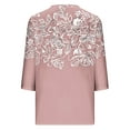 thumbnail image 4 of CYMMPU Blouses for Women Dressy Casual V Neck Loose Fit 3/4 Sleeve Floral Printed Fall Fashion Shirts Tunic Tops Spring Tops Business Elegant Work Topss XXXXXL, 4 of 5