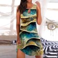 thumbnail image 1 of ICHUANYI Clearance Women's Fashion Sleeveless Round Neck Casual Printed Dress(Army Green, XXL) ICHUANYI WER2023081109306, 1 of 5