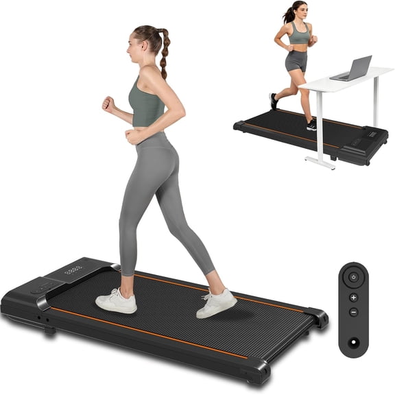 Portable Walking Pad Treadmill with LED Display 3.5HP Quiet Motor 0.6-7.6 MPH Compact Treadmill for Home Office 220 lbs Capacity
