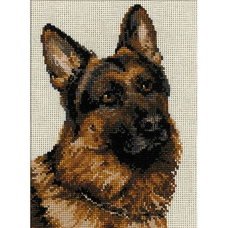 - German Shepherd Counted Cross-Stitch Kit, 9.5