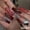 Coffin big stones maple-leaf red, variant on 【Perfet gifts for mother's day】Fofosbeauty 24pcs Extra Long Press on Nails Coffin Fake Nails,Appuyez sur les Ongles Faux Ongles de Cercueil, Sunset Glow