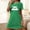 Green, variant on Pajamas Women Sleep Shirts Women's Pajamas Women's Oversized Short Nightgown Fashion Chest Print Short Sleeve Nightdress