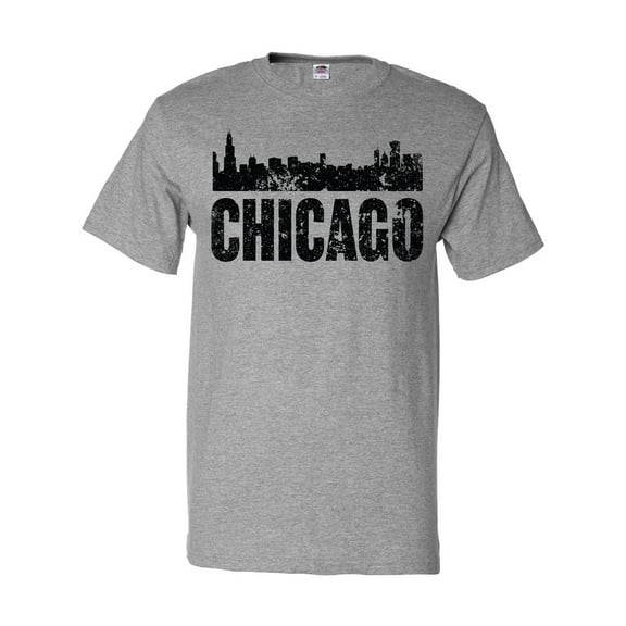 Inktastic Chicago Skyline Grunge T-Shirt