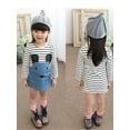 thumbnail image 3 of Kids Baby Girls Casual Summer Cartoon Mouse Printed Striped Denim Dress, 3 of 4