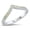 White, variant on Blue Simulated Opal Chevron Design Stackable Ring Sterling Silver Size 9