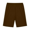 thumbnail image 6 of Pxkloy Womens 2026 Beach Bermuda Shorts Drawstring Cotton Linen Shorts Casual Summer Elastic Waist Short Brown,S, 6 of 8