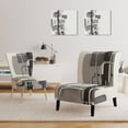 thumbnail image 3 of Designart "Glam Dancing Shape IV" Upholstered Modern Accent Chair - Arm Chair, 3 of 5