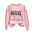 thumbnail image 4 of Clearance Sales Today Deals Prime Women'S Sweatshirts Retro Baseball Thou Shall Not Steal Unless You Can Beat The Throw Print Sweatshirt, 4 of 4