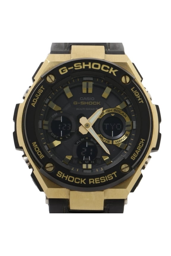 Pre-Owned CASIO G-SHOCK G-STEEL GST-W100 Series GST-W100G Black Resin/Stainless Steel Men's...