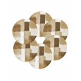 thumbnail image 7 of 15 Inch Round Placemats Set of 6, Brown Geometric Non Slip Heat Insulation PP Table Mats, Watercolor Ombre Modern Abstract Art Washable Place Mats for Kitchen Dining Party Table Decor, 7 of 7