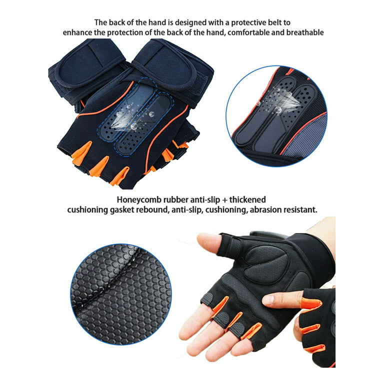 Women Men Gym Gloves Half Finger Cycling Workout Fitness Weight Lifting  Gloves