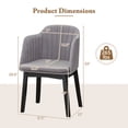 thumbnail image 3 of Gymax 4PCS Modern Dining Chairs Upholstered Velvet Accent Chairs w/ Curved Backrests, 3 of 9