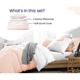 thumbnail image 3 of HNB Store 3pc Duvet Cover Set | 1000 TC Egyptian Cotton | Super King Size Duvet Cover with 2 Pillowcases | Peach | Reversible, 3 of 8