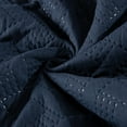 thumbnail image 2 of NT Bay Full/Queen Quilt Set Navy Bedspread, 3 Piece Microfiber Lightweight Bed Quilted Coverlet- Basket Weave Pattern, 2 of 5