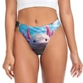 thumbnail image 1 of Kdxio Mignon Motif Axolotl sous-Marin String Sans Couture pour Femmes - String Taille Basse Invisible Extensible Culottes Femmes, Culottes Respirantes-4TG, 1 of 6