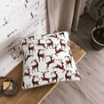 thumbnail image 5 of KLL Christmas Plaid Moose Decorative Throw Pillow Covers Velvet Soft for Couch Sofa Bedroom Living Room Outdoor (No pillow core)- 20"x20", 5 of 5