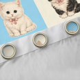 thumbnail image 4 of Homewish Blue Pet Cat Plaid Kitchen Curtains,Lovely Floral Black Out Curtains Pack of 2 (42x63 Each), 4 of 6