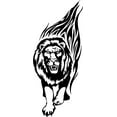thumbnail image 1 of Design With Vinyl Artwork animal Beautiful Lyon Art Work Design Wall Decal for Family - Symbol Courage Fearlessness Ferocity Watchfulness Themed Décor - Size: 8 In x 17 In, 1 of 3