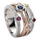 thumbnail image 1 of Anillo de diamantes completo brillante de plata Anillo de diamantes de mujer con piedras preciosas geométricas coloridas Wmkox8yi sjalhkljlk2356, 1 of 2