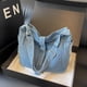 thumbnail image 3 of Bolso Compras Hombro Retro Mujeres Color Sólido Denim Niñas Diario, 3 of 9