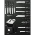 thumbnail image 5 of FOHERE 14 Pcs Knife Set with Self-sharpening , Waved Texture Stainless Steel Kitchen Knives, Black, 5 of 9